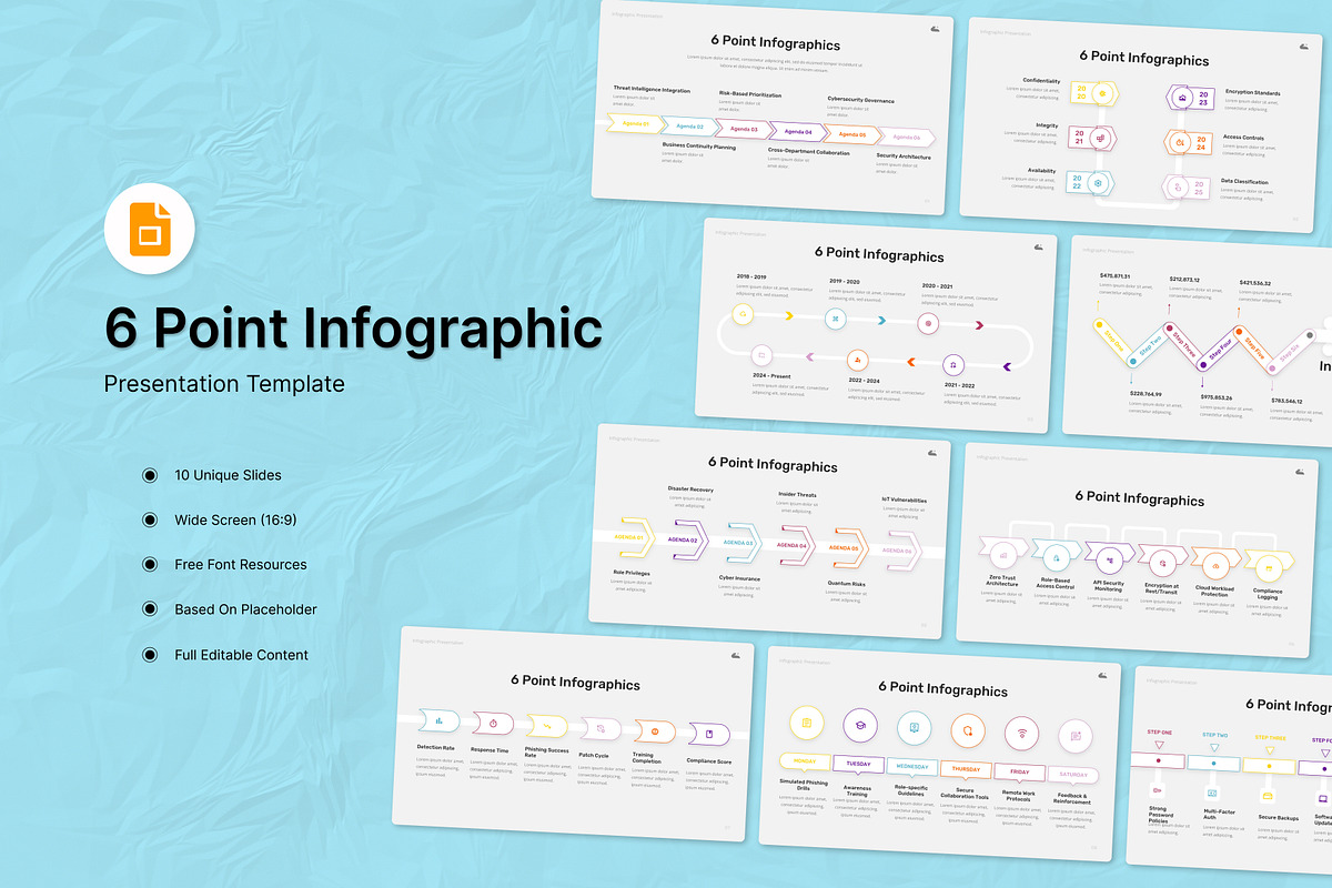 6 Point Infographic Google Slides, a Presentation Template by Antstheme (Photo 1 of 3)