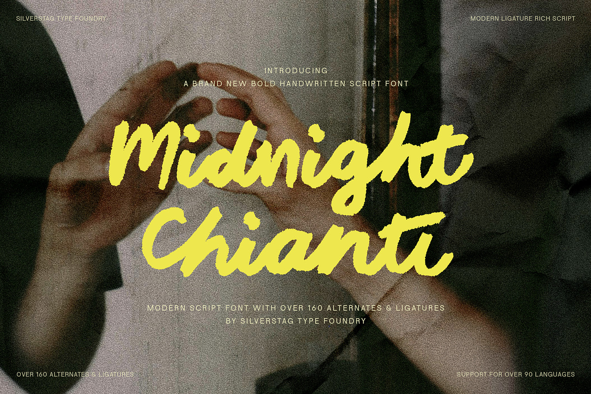 Midnight Chianti - Handwritten Font, a Script Font by SilverStag Type Foundry (Photo 1 of 23)