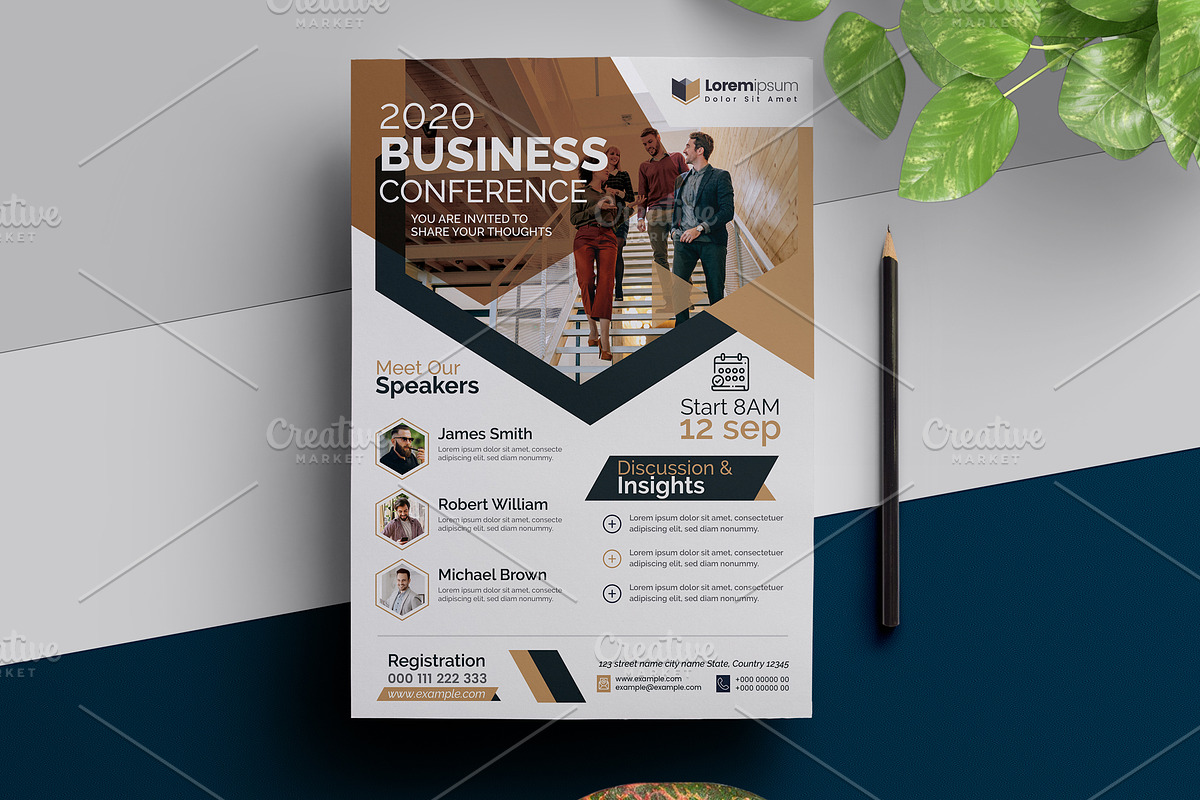 Annual Summit Conference Flyer, a Flyer Template by Cristal Pioneer (Photo 2 of 4)