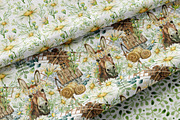 Donkey, farm animals, camomile, a Pattern Graphic by Artmanata (Thumbnail 9 of 10)