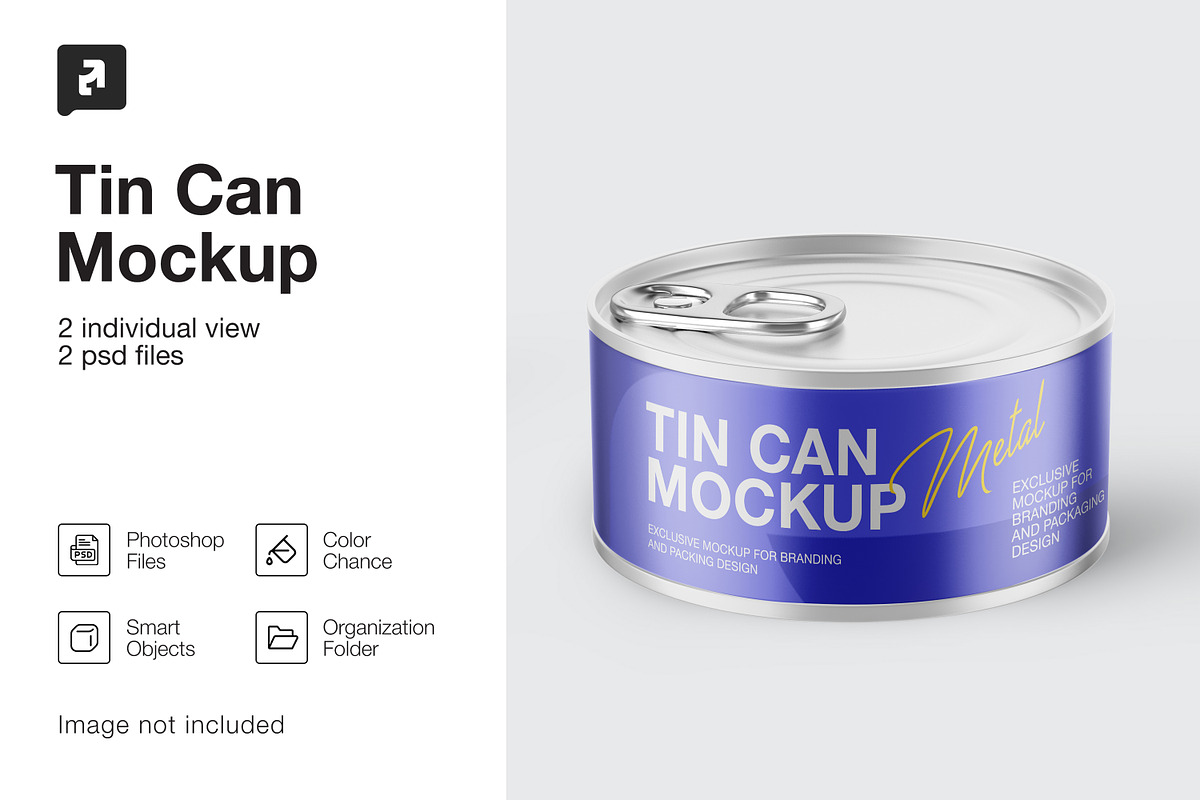 Tin Can Mockup, a Packaging Mockup by _Adroit_ (Photo 1 of 2)