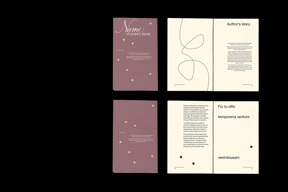 Line Art Poetry Book InDesign 5”x8, a Magazine Template by an-arketype studio. (Photo 2 of 5)