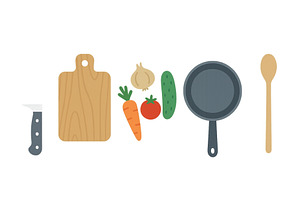 Various cooking ingredients and, a Food Illustration by ZinetroN