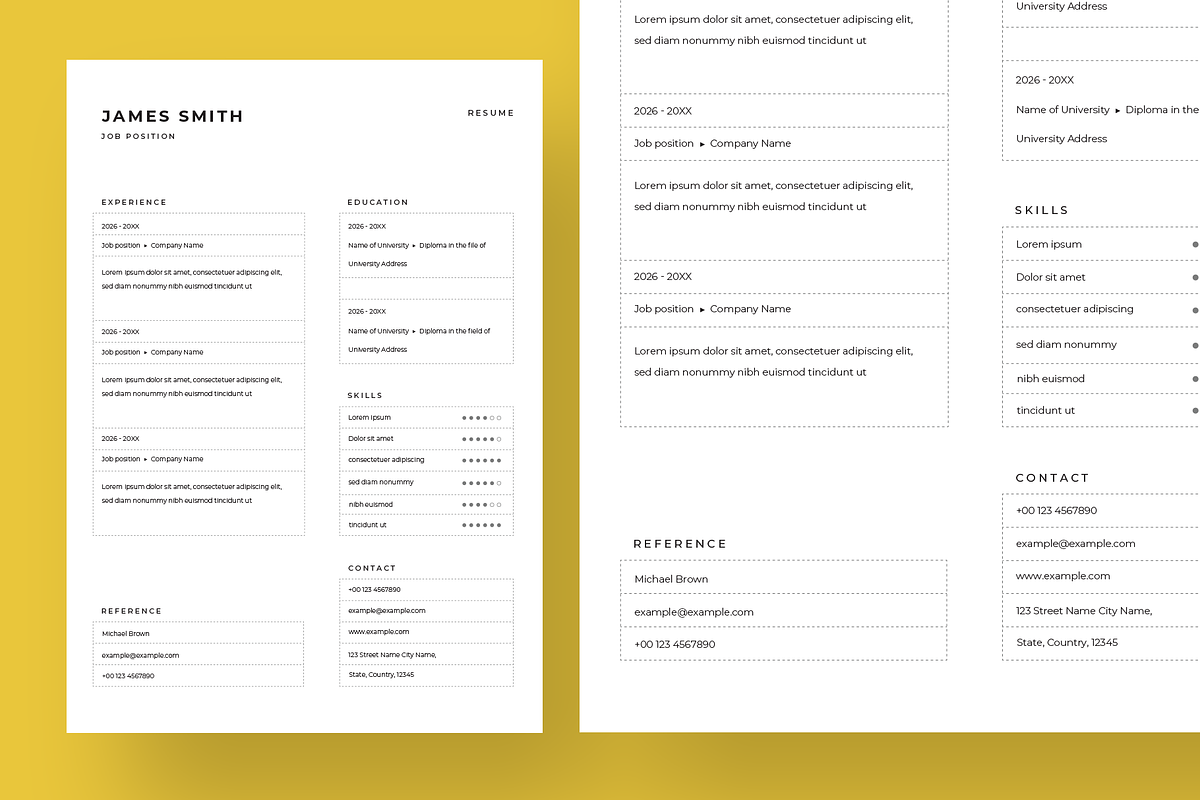Minimal CV in A4 / Us letter Size, a Resume Template by Filip Studio (Photo 3 of 4)