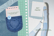 Jeansful Journaling Kit, an Object Graphic by DigARTbyHavroshka (Thumbnail 3 of 14)