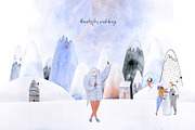 A Walk in the Mountains Watercolors, a Decorative Illustration by Bibela (Thumbnail 14 of 14)
