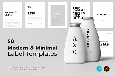 Modern & Minimal Labels For CANVA, a Templates & Theme by AndrewPixel