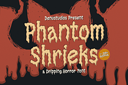 Phantom Shrieks Dripping Horror Font, a Handwritten Font by Denustudios (Thumbnail 1 of 12)