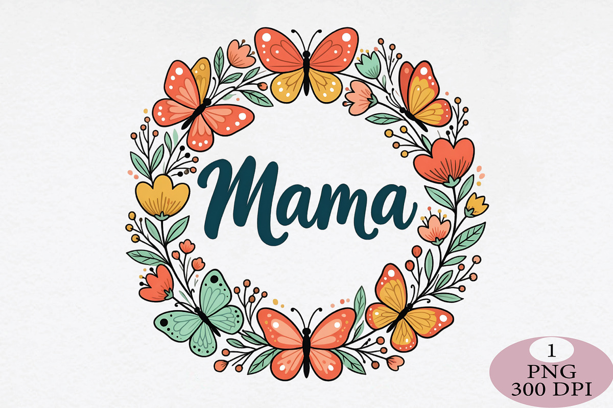Floral Mama PNG Wildflower Mother's, an Illustration by Daily.Designs (Photo 1 of 5)