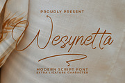Wesynetta, a Script Font by Integritype Studio (Thumbnail 1 of 15)