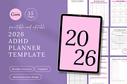 ADHD Digital Planner Canva Template, a Templates & Theme by Elegant_Studio44 (Thumbnail 1 of 4)