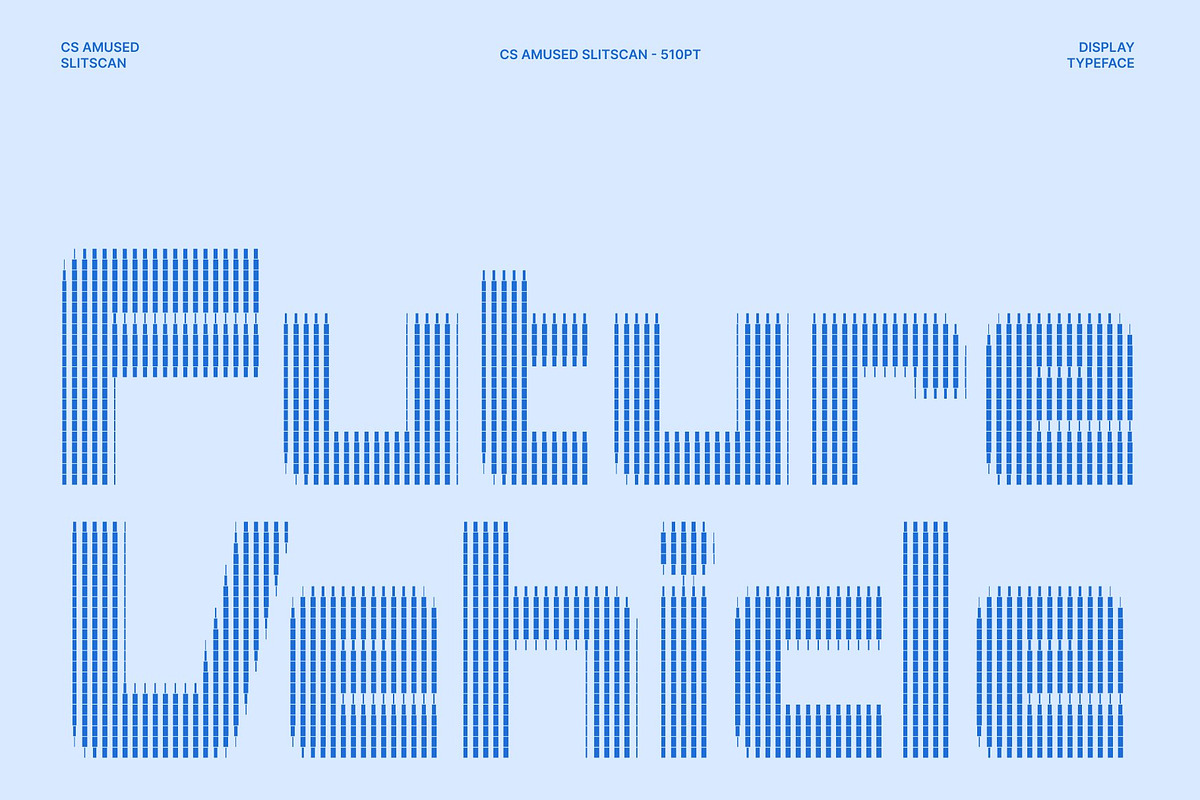 CS Amused Slitscan, a Sans Serif Font by Craft Supply Co. (Photo 2 of 8)