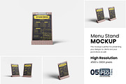 Menu Stand Mockup, a Packaging Mockup by bimockup (Thumbnail 1 of 6)