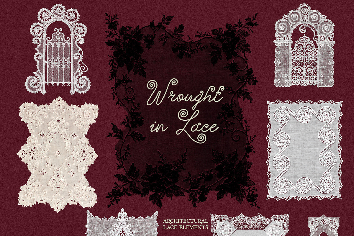 Wrought in Lace: 250 PNG Elements, an Object Graphic by Purple (Photo 5 of 14)