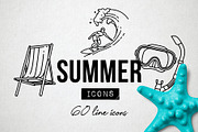 60 Summer Icons, Beach Icons Holiday, an Icon by Hatch Design Workshop (Thumbnail 10 of 10)