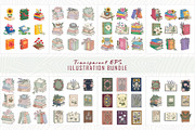 Collection of vintage floral books, a Decorative Illustration by Sofia's Fashion (Thumbnail 3 of 4)