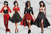 Rockabilly Women Bundle of 33, a Graphic by Jay Major Designs (Thumbnail 5 of 11)