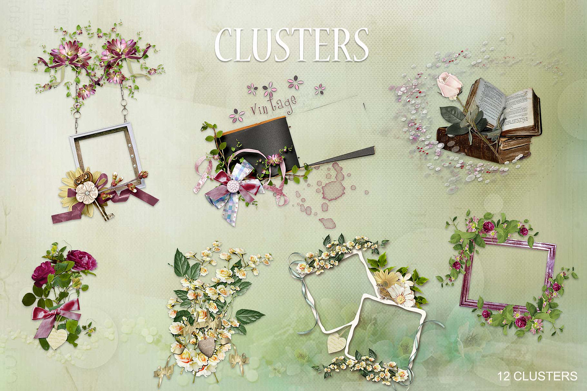 Vintage Rose Scrapbook Creator, an Illustration by Digidesignresort (Photo 2 of 6)