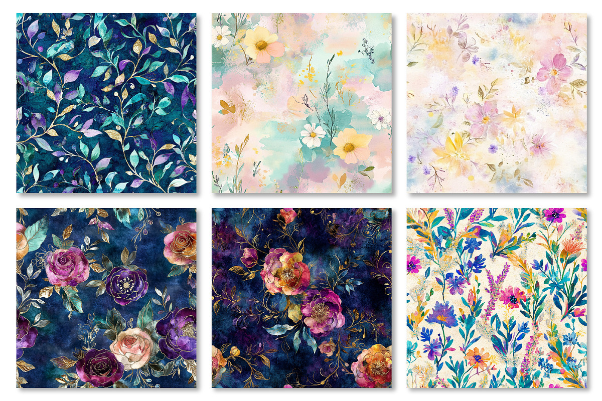 Abstract Watercolor Seamless Pattern, a Texture Graphic by Dream Creation (Photo 2 of 6)