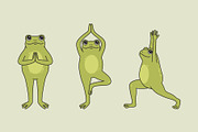 Yoga Frogs - Vector collection, an Animal Illustration by Alina Sh (Thumbnail 2 of 9)