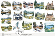 100 watercolour Scotland clip art, a Person Illustration by Poppy Lane Studio (Thumbnail 6 of 10)