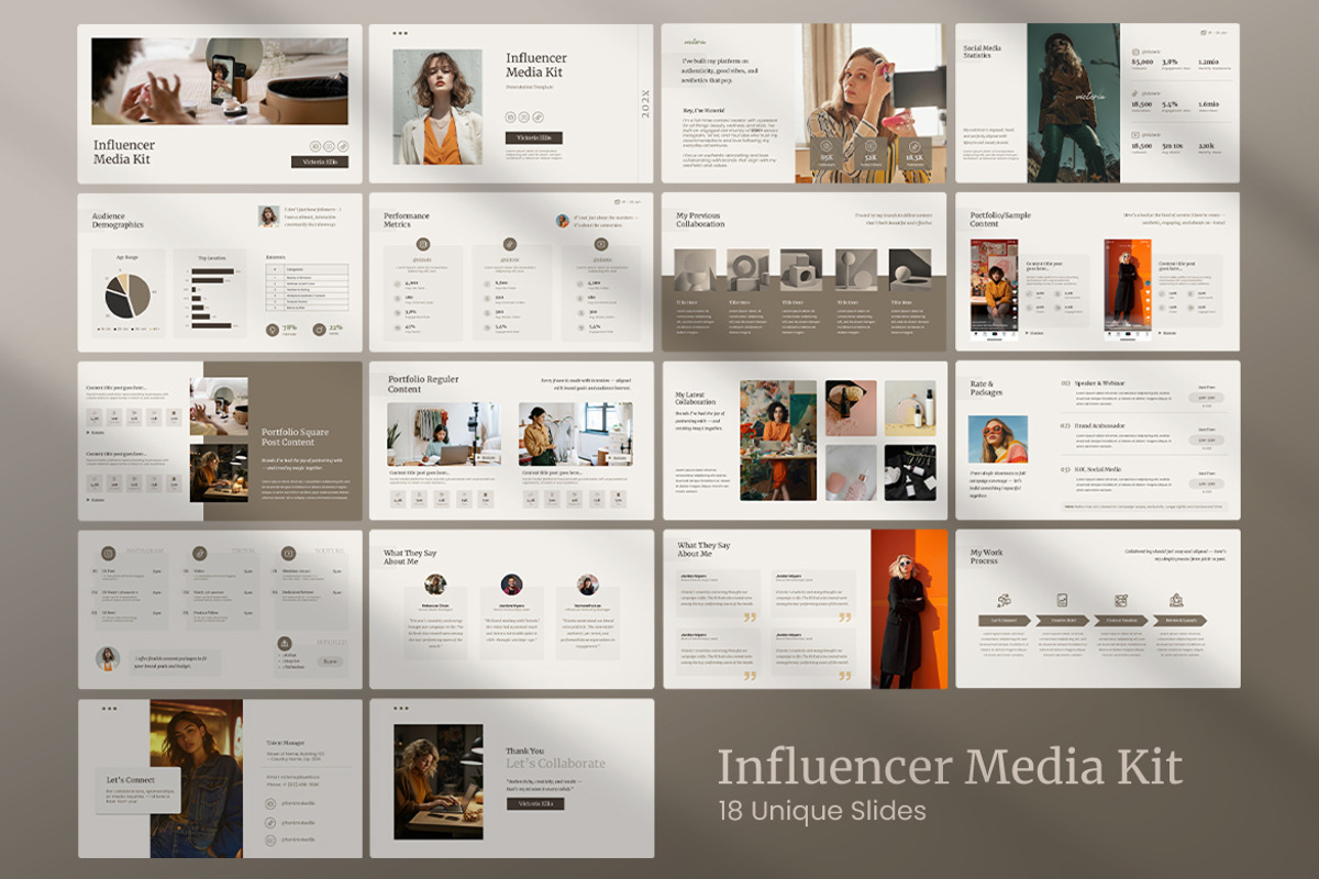Infikit - Influencer Media Kit PPT, a Presentation Template by UX Dummy (Photo 2 of 2)