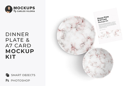 Dinner Plate and A7 Card Mockup Kit