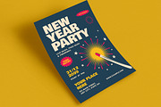 Retro New Year Party Event Flyer, a Flyer Template by Guuver (Thumbnail 3 of 3)
