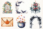 Halloween Wedding Invitation Clipart, an Illustration by Pixels.Craft (Thumbnail 3 of 7)