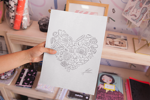 Love. Coloring Book. 37 Hearts