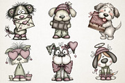 Whimsical Valentine Funny Dog PNG, an Illustration by RobertsArt (Thumbnail 4 of 7)