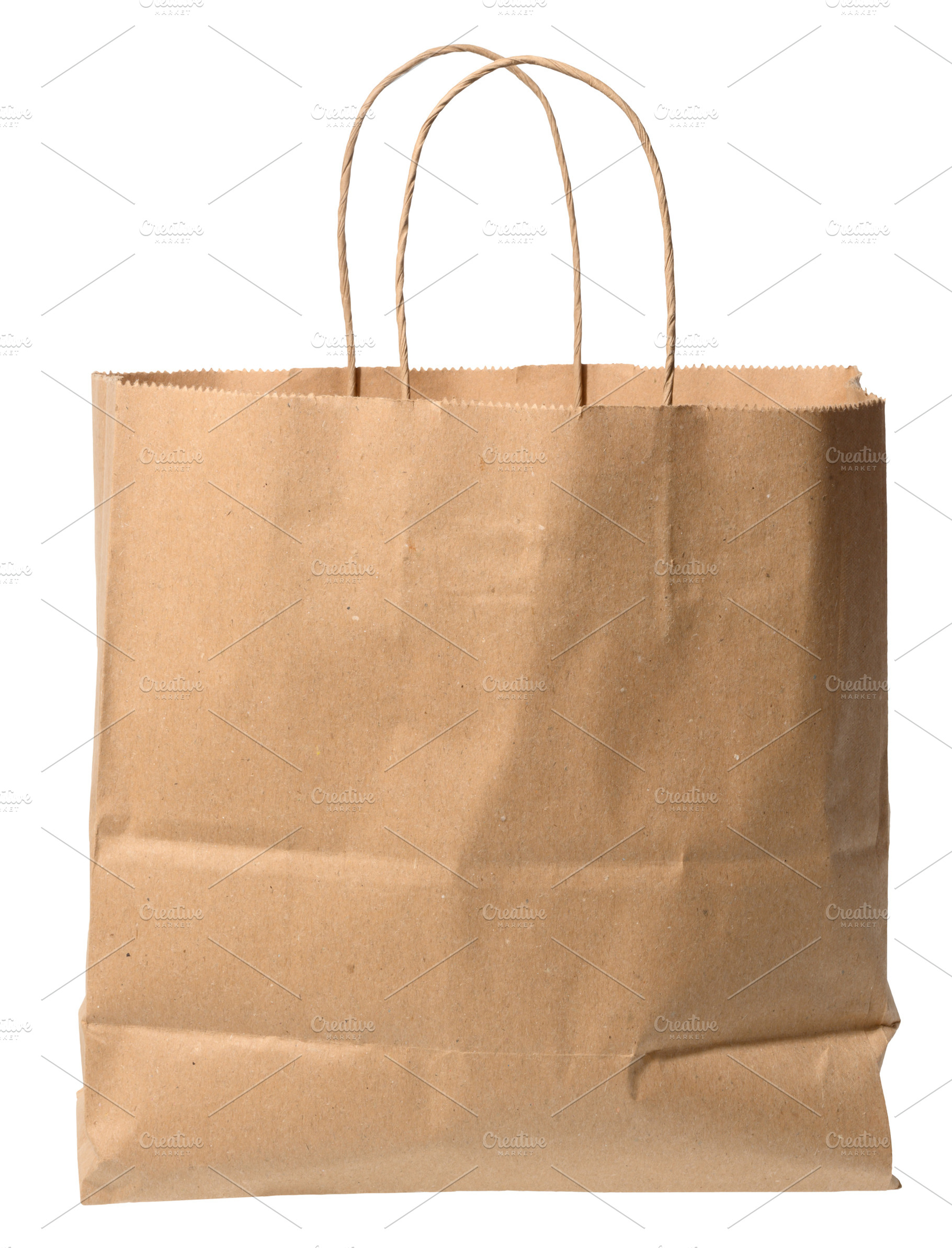 Empty brown paper shopping bag with twisted paper handles. Isola, a Background Photo by ndanko