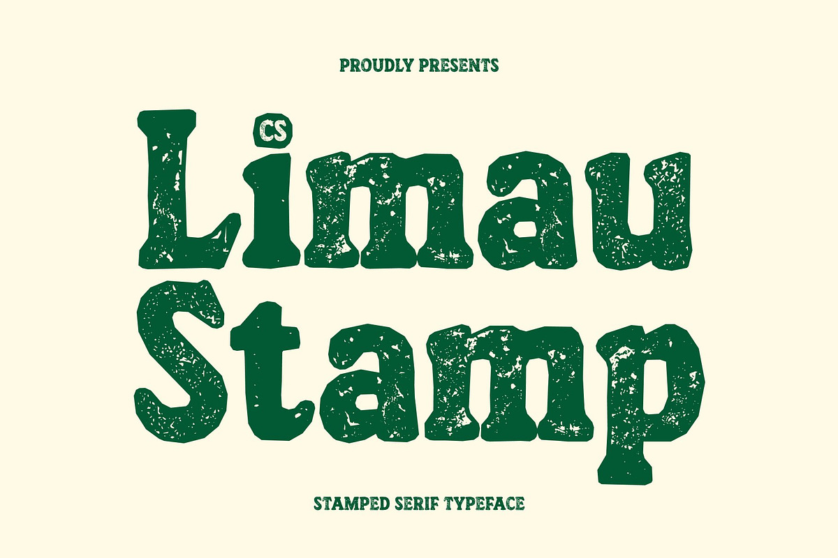 CS Limau Stamp, a Slab Serif Font by Craft Supply Co. (Photo 1 of 8)