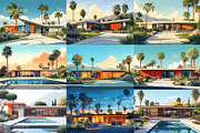 60 Mid Century House Illustrations, a Decorative Illustration by Incomelion (Thumbnail 6 of 13)