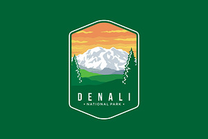 Denali National Park Emblem Logo