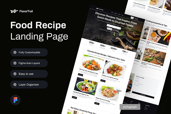 Food Recipe Landing Page preview 7