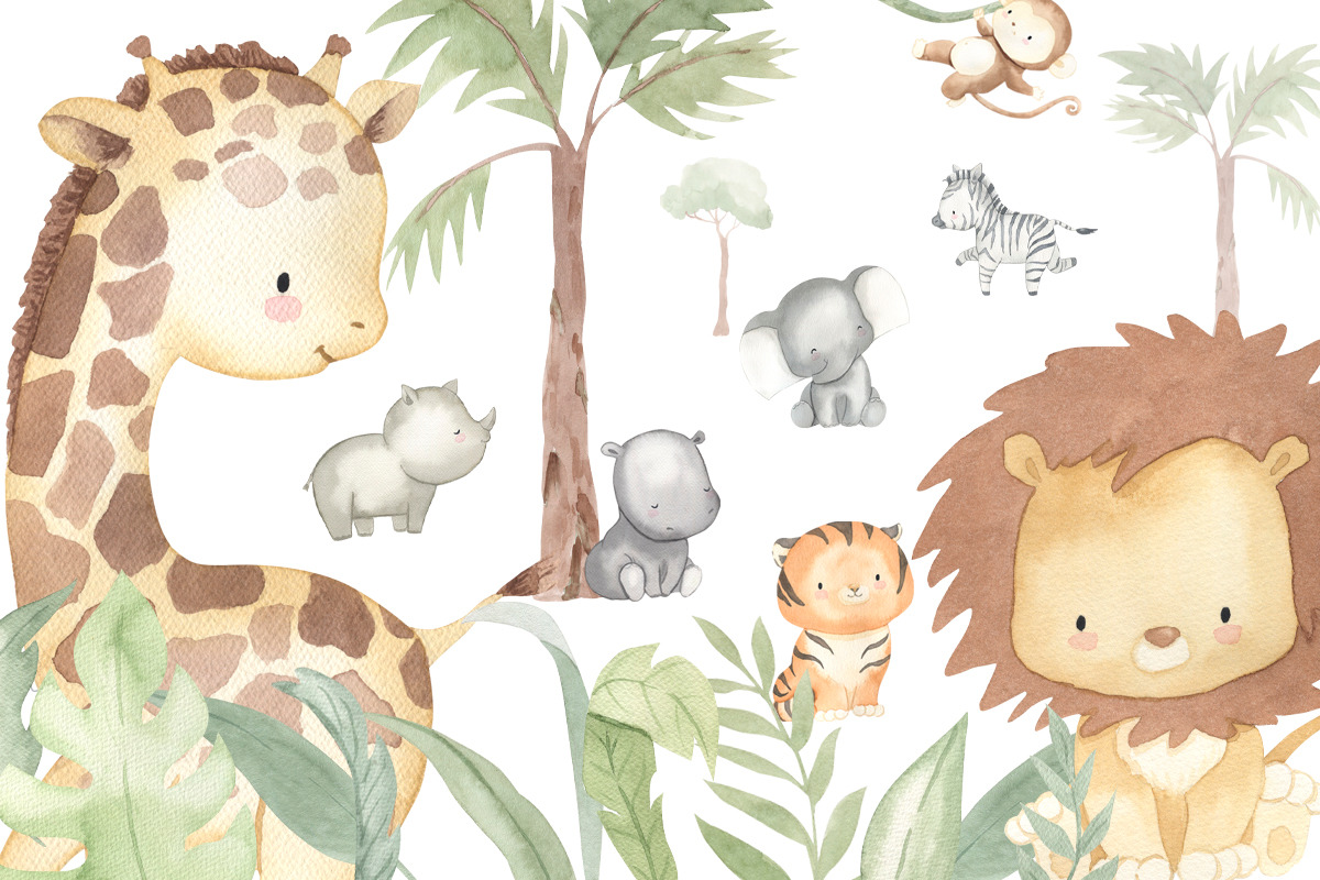 SAFARI ANIMALS. Watercolor set, an Animal Illustration by OlliArtDesign (Photo 6 of 9)