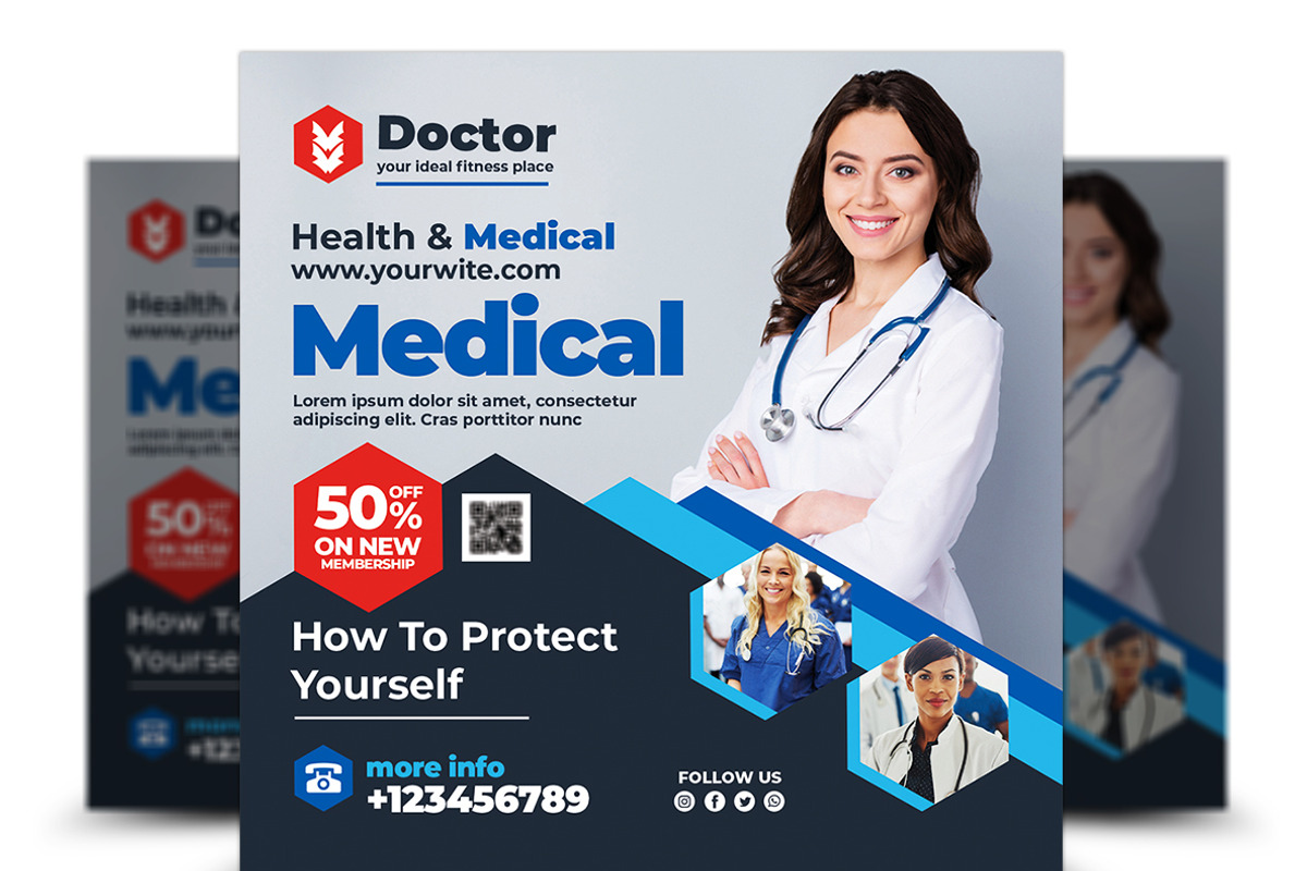 Health & Medical Doctors Flyer, a Flyer Template by AfzaalGraphics (Photo 1 of 2)