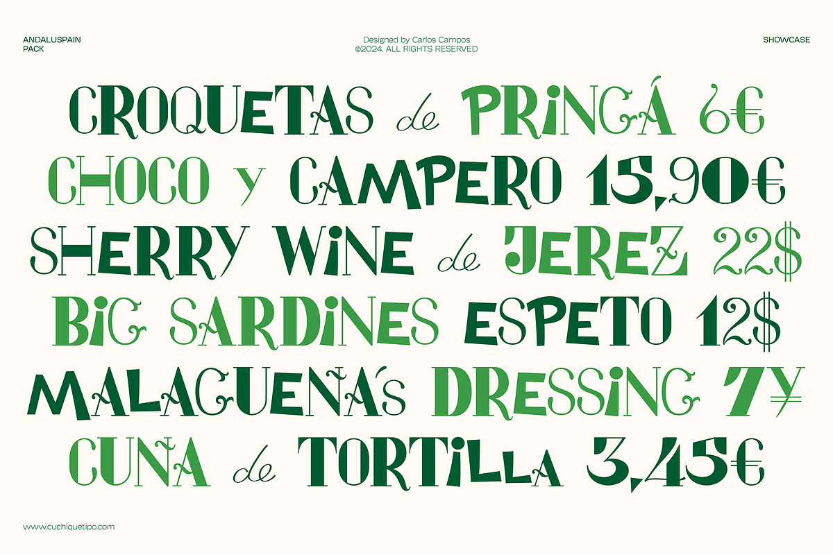 Andaluspain, a Serif Font by Cuchi, qué Tipo! Foundry (Photo 7 of 11)
