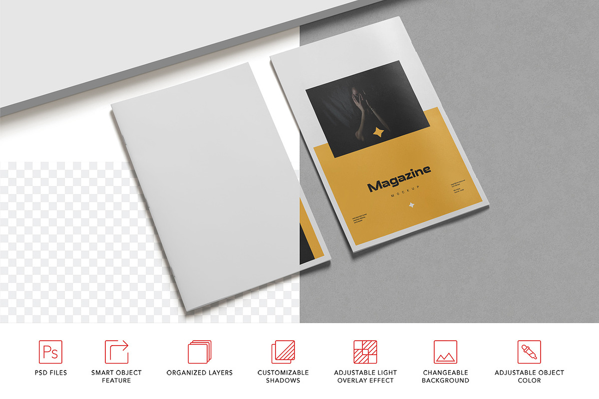 Premium Magazine Mockups, a Product Mockup by DesignNeutrons (Photo 2 of 8)