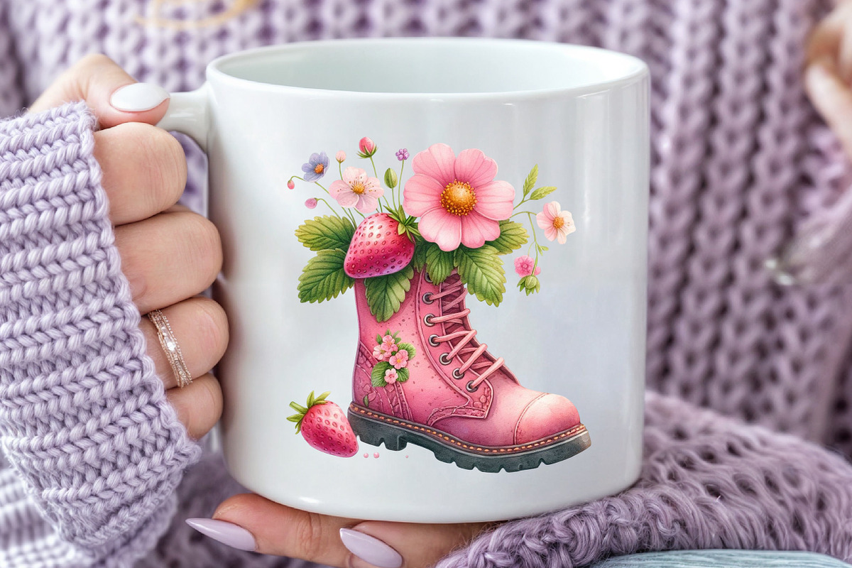 Watercolor Garden Boots Clipart, an Illustration by Rose Art (Photo 4 of 7)