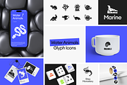 Water Animals Icons, a Solid Icon by Prosymbols (Thumbnail 5 of 6)