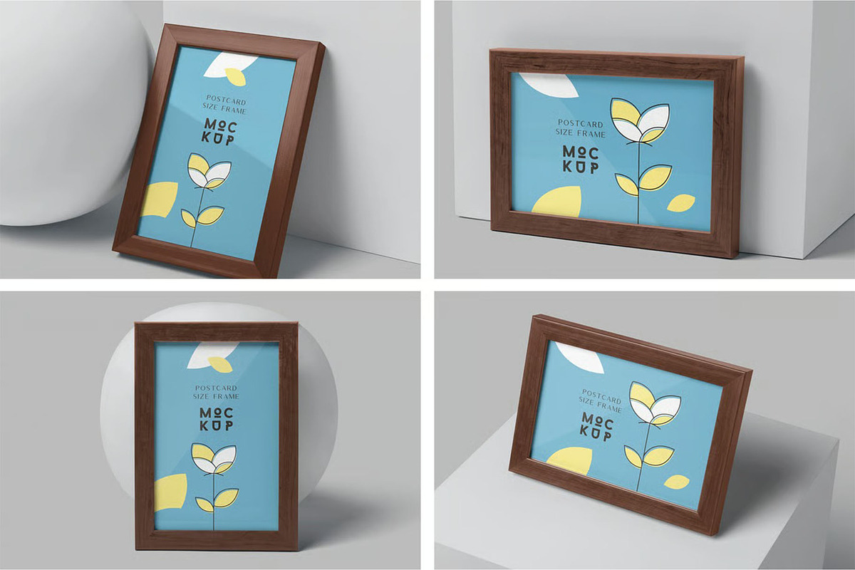 Postcard Size Frame Mockups, an Advertising Mockup by megostudi0 (Photo 1 of 6)