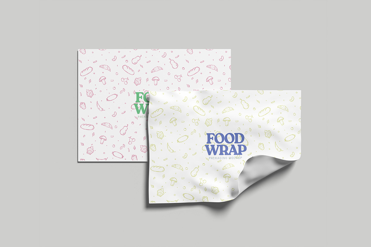Food Wrap Packaging Mockup, a Packaging Mockup by My Code Std (Photo 2 of 6)