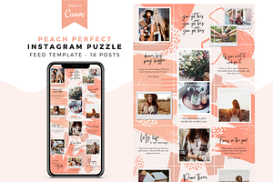 Peach Perfect Canva Instagram Puzzle