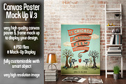 Canvas Poster Mock Up V3, a Print Template by Pixel Place (Thumbnail 1 of 6)
