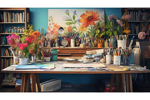 design table product background ai, an Industrial Photo by pikepicture