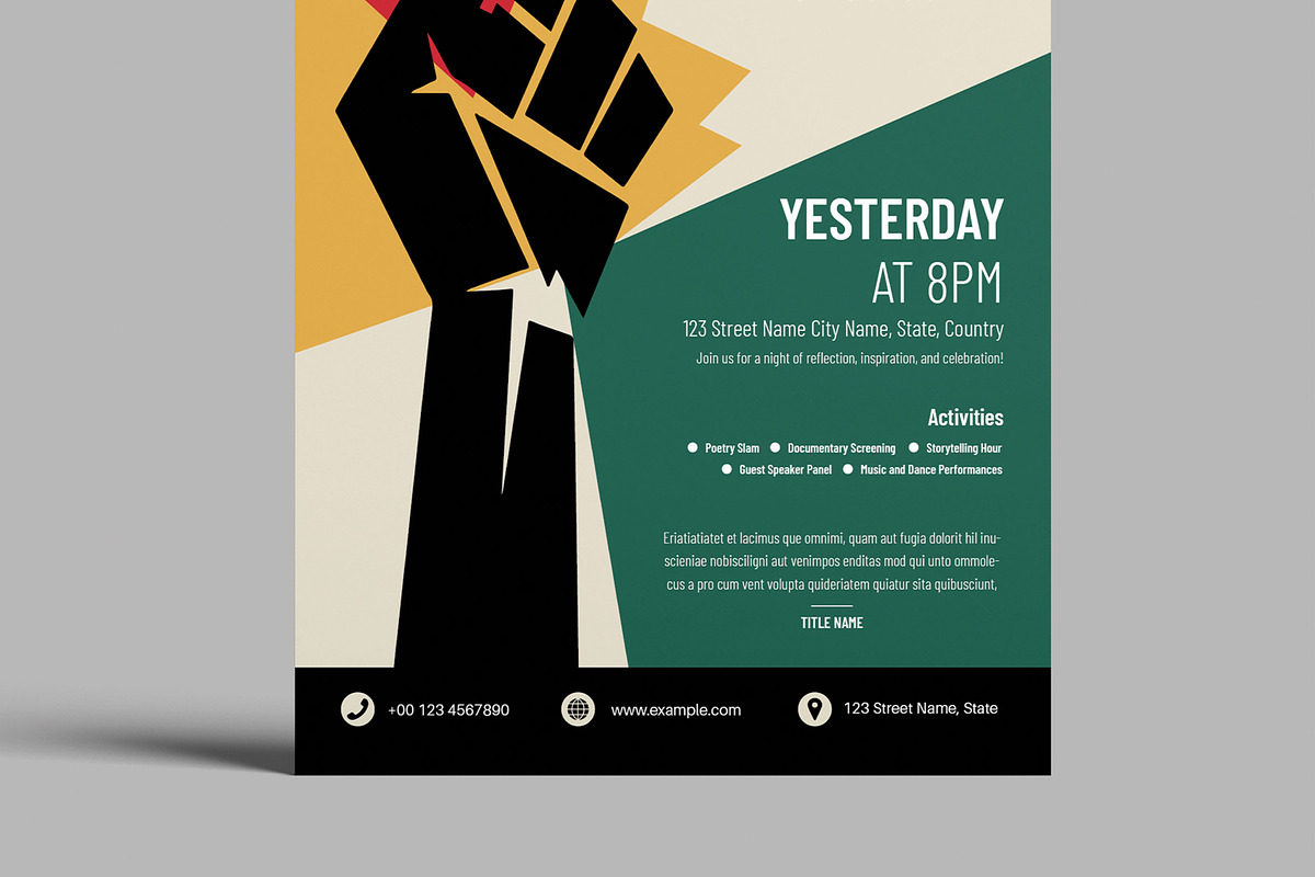 Black History Month event, a Flyer Template by MightyDesign (Photo 5 of 8)