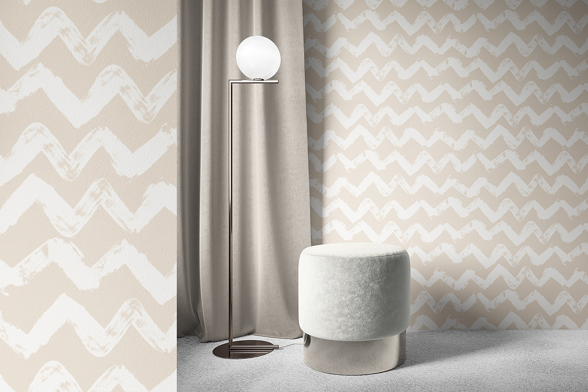 Bright Brush Zigzag, a Wallpaper Graphic by MalyskaStudio (Photo 10 of 10)