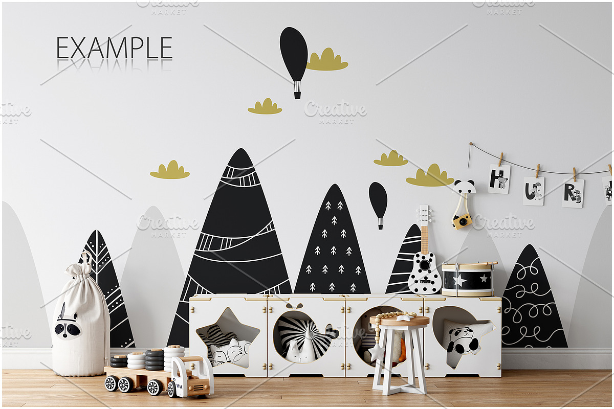 Kids Frames & Wall Mockup Bundle - 5, a Print Template by Yuri-U (Photo 7 of 32)